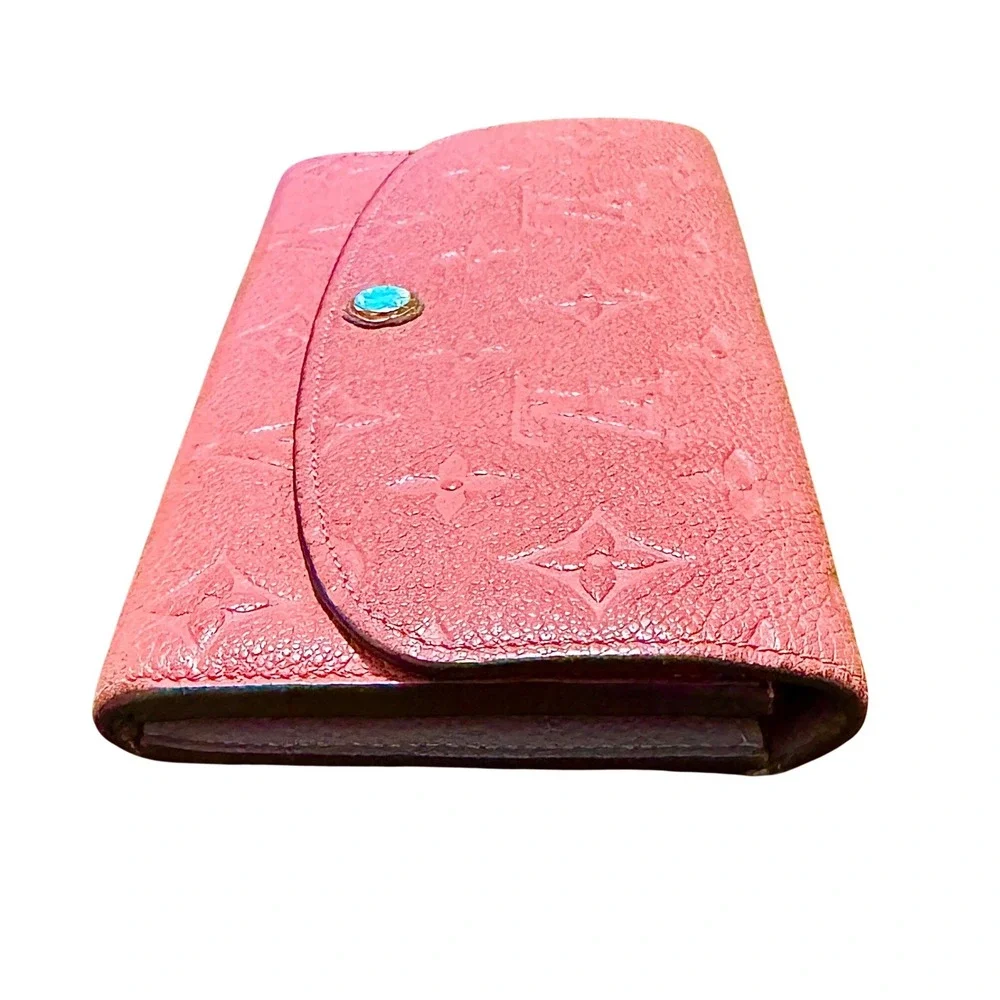 Louis Vuitton Emilie Wallet Monogram Empreinte Leather Pink M62370 CA1196